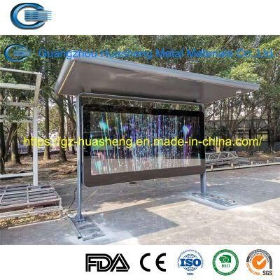 Huasheng Modern Bus Stop Shelter China Bus Stand Factory Customized Bus Stop Shelters with Good Quality