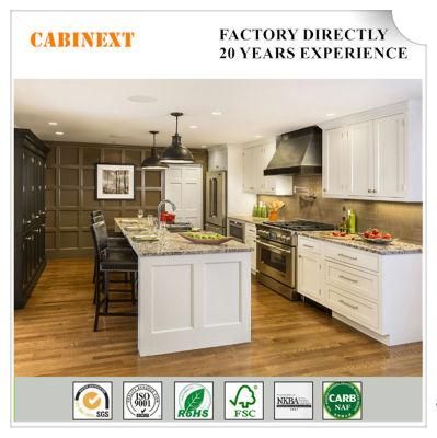 Factory Customized White Shaker Modern Modular Solid Wood Kitchen Cabinets