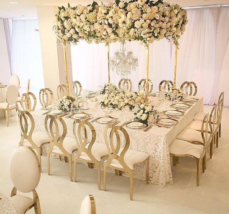 High Quality Modern Wedding Event Banquet Gold Frame Restaurant Chair