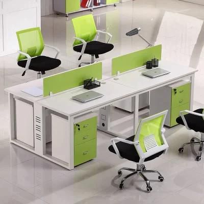 Modern Green Divider Stright Line Desk Workstation Office Furniture