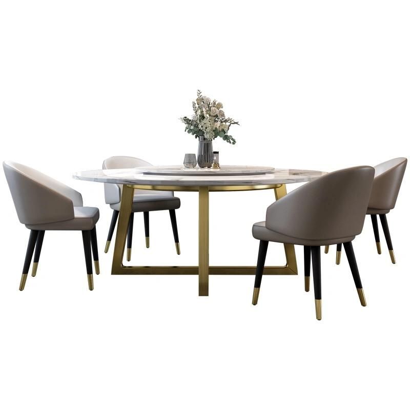 Hotel Restaurant Furniture Hotel Dining Table Metal Table Marble Top Dining Table Metal Gold Dining Table Furniture