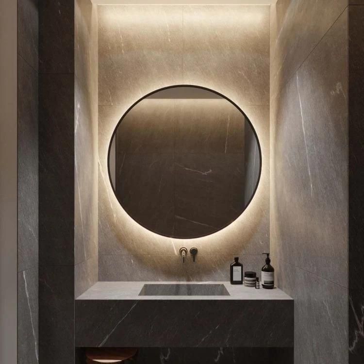Round Vanity Mirror Anti-Fog Circle Wall Mounted LED Mirror Bathroom Mirror Make up Mirror with Lights