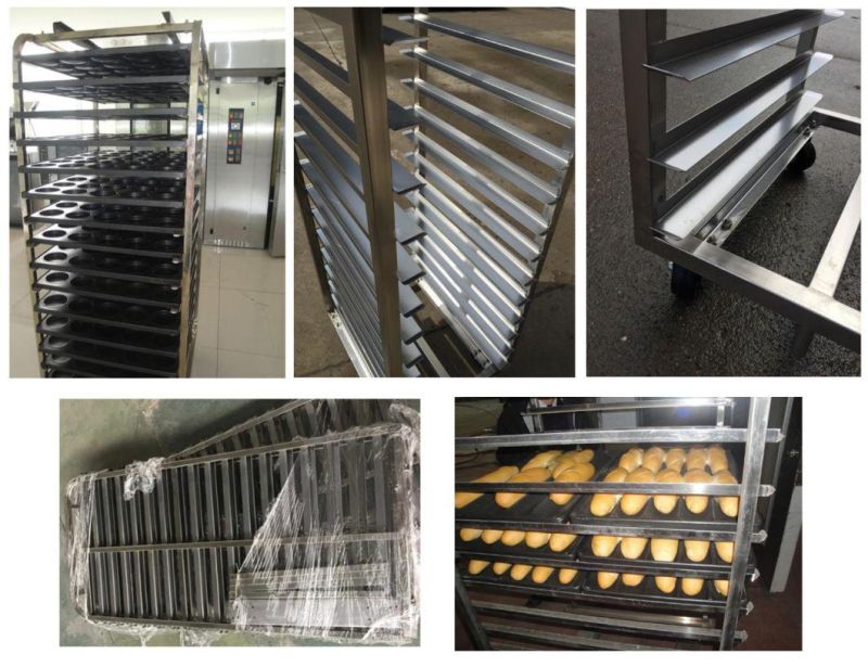 Kitchen Bread Stainless Trolley Tray Rack Cake Bakery Equipment Carts with Wheels