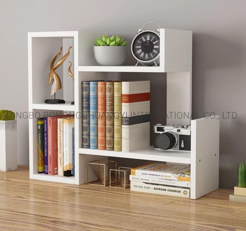 Wooden Desk Organizer Bookcase Bookshelf with Drawer