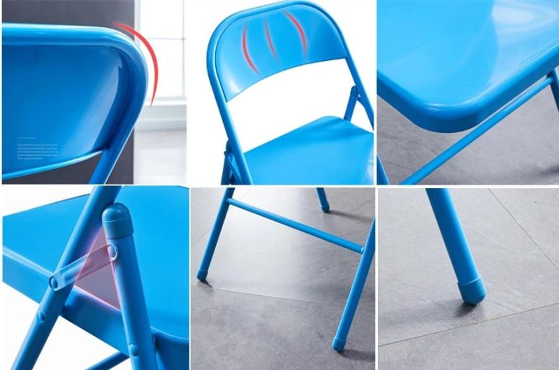 Wholesale Cheap Used Metal Steel Tube Portable Folding Chair