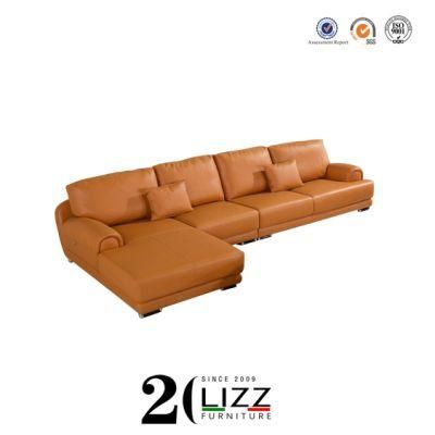 European Stylish Modern L Shape Leather Sofa Bed Divaani