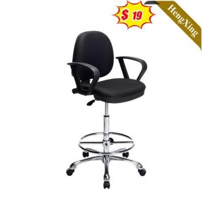 MID-Back Black Fabric Multifunction Drafting Laboratory Medico Bar Chairs with Footrest