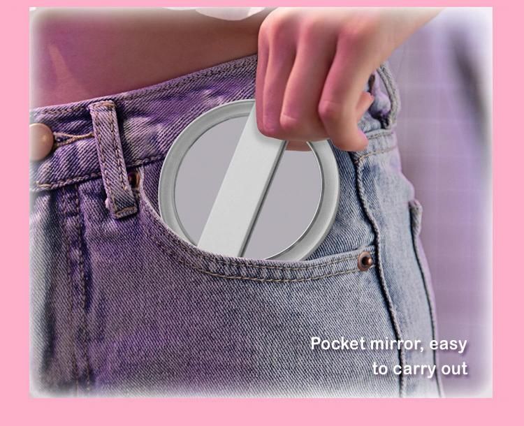 New Design Portable Handheld Makeup Cosmetic Pocket Mirror LED