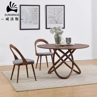 Modern Wooden Dining Table Ash Solid Wood Round Table