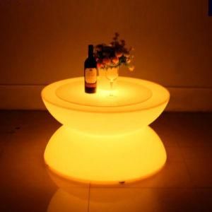 Outdoor Party Lighting Plastic LED Round Coffee Table for Sale