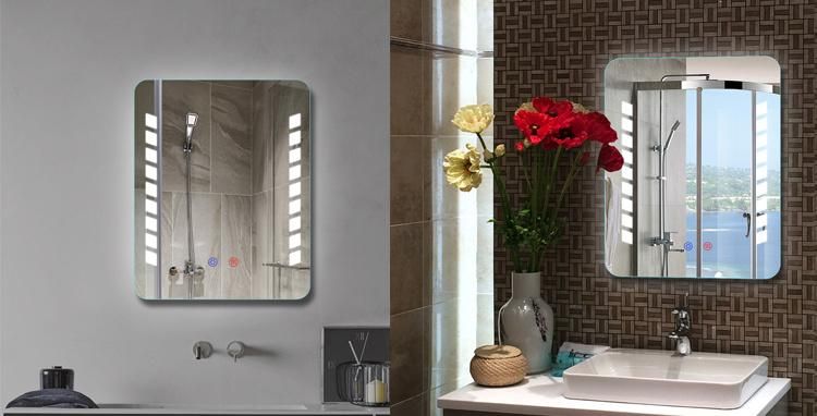 High Definition Wall-Mounted LED Bathroom Mirror with Lighted Bulbs