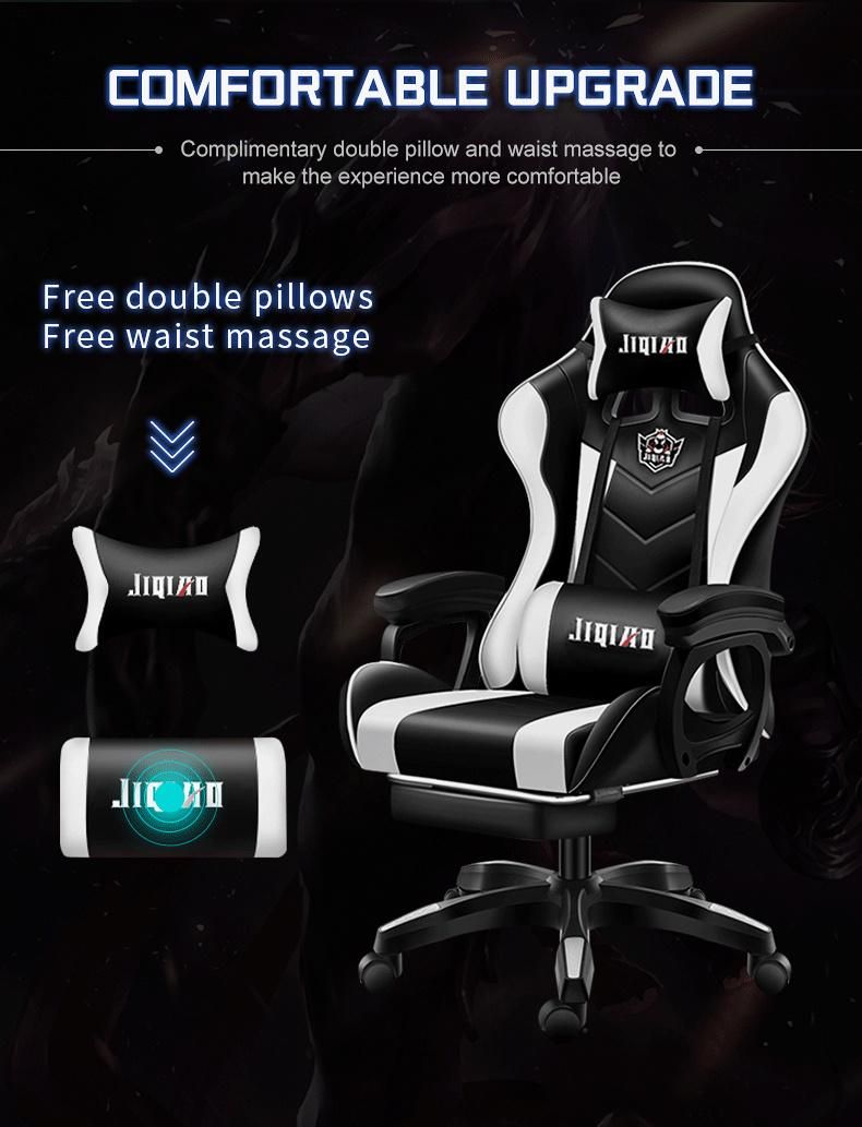 Factory Wholesale Cheap RGB Comfortable Massage Footrest CE Approval Computer Ergonomic Leather Silla Gamer Office PC Racing Gaming Chair