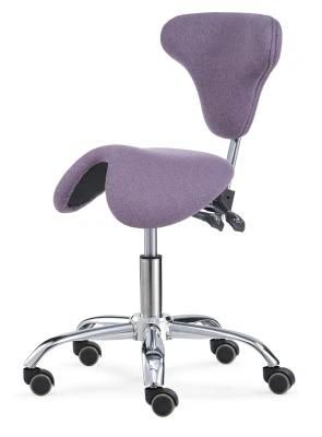 Ergonomic Saddle Seat Dental Assistant Chair Medical Office Stool