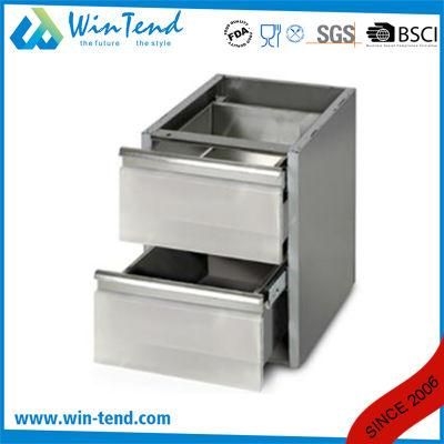 Commercial Stainless Steel Metal Drawer Cabinet for Working Table