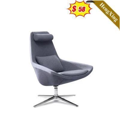 Luxury Design Home Living Room Dining Room Office Gray Blue Color Fabric Headrest Leisure Lounge Chair