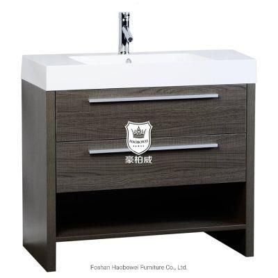 Hotel Bathroom Furniture 2 Drawers Vanity with Sink Marble Top Cabinet