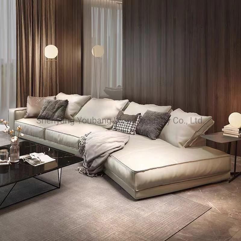 Modern Sofa Set for Living Room Sponge Leather Sofas