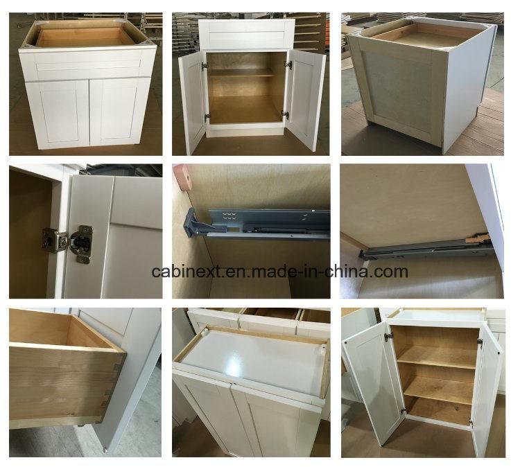 Fuzhou Manufacture Modern White Lacquer Wood Kitchen Cabinet