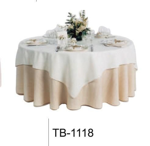 Custom Made Foshan Shunde Furniture Banquet Folding Buffet Round Wedding Table with Cloth