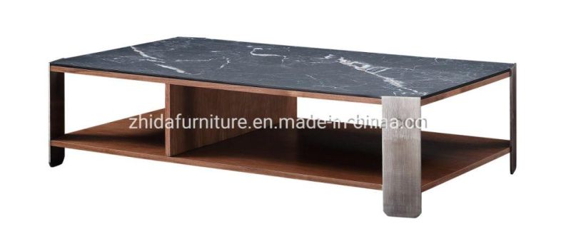 Black Marble Top Home Leisure Hotel Lobby Center Coffee Table