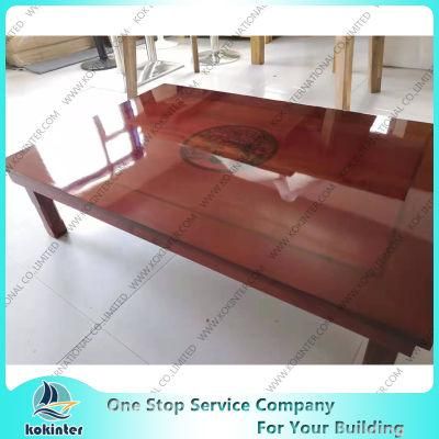 High Glossy Solid Wood Table Mirror Surface Table Solid Wood