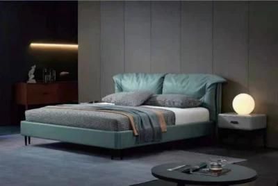 Newest Design European Style Modern Luxury Double Bed Solid Wood