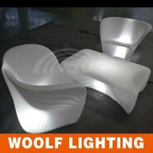 Plastic Modern Club Restaurant Sofa LED Illuminated Hotel Furniture