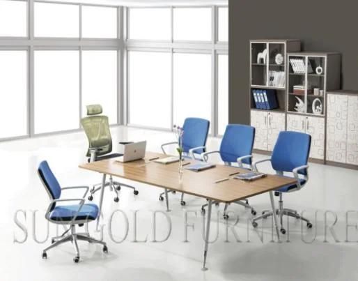 Hot Sale Rectangle Conference Table Metal Foot Boardroom Table (SZ-MTA1007)