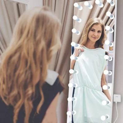 LED Full Length Standing Metal Framed Dressing Room Large Salon Mirror