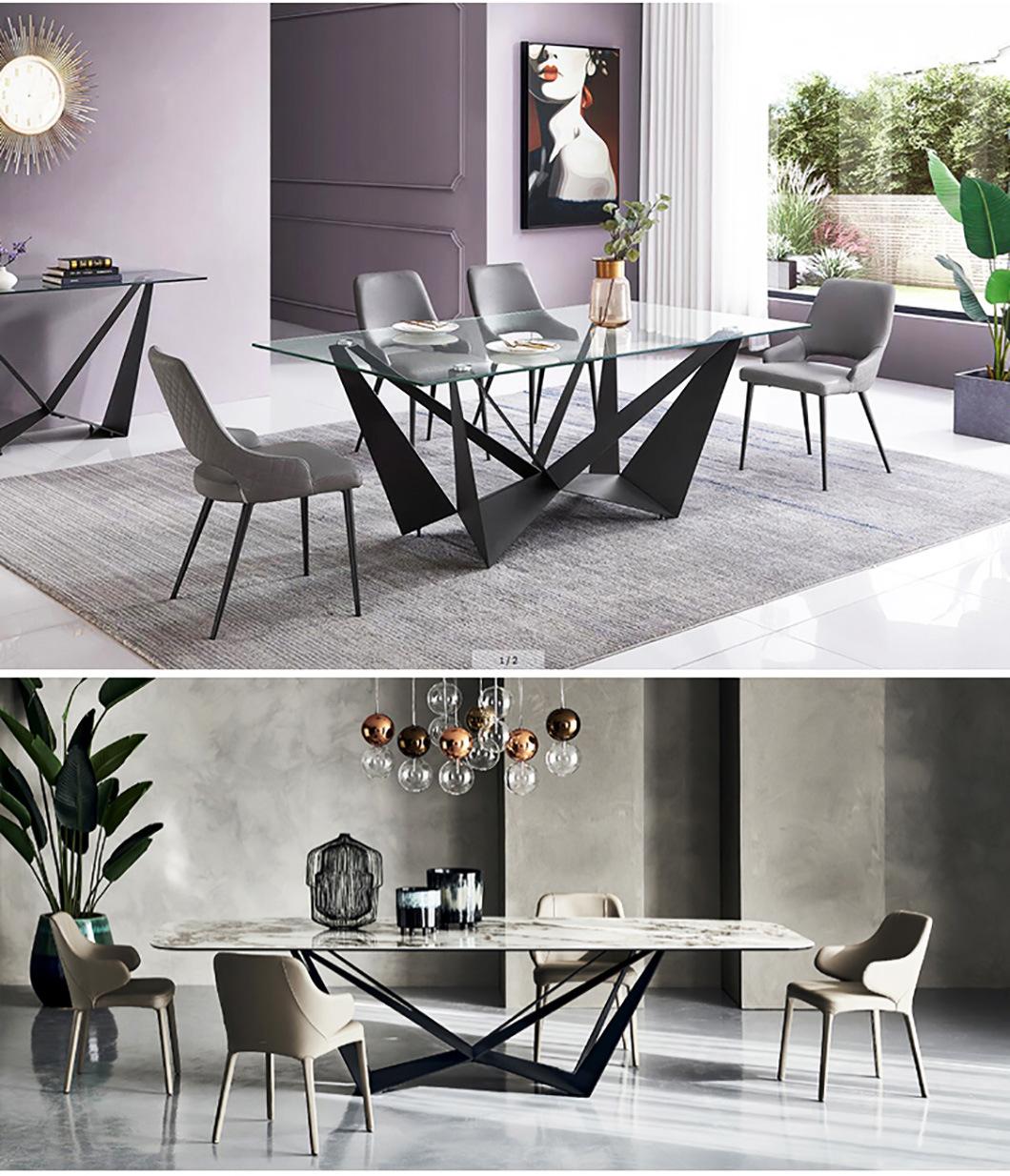 Fashionable Cheap Adjustable Metal Royal Dining Table Modern Luxury Set