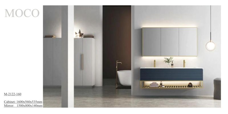 Modern Luxury Bathroom Vanity with Mirror Cabinet
