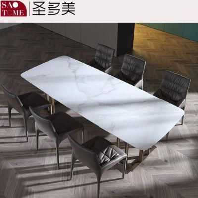 Modern Living Room Dining Room Furniture Stainless Steel Square Tube Vertical Bar Dining Table