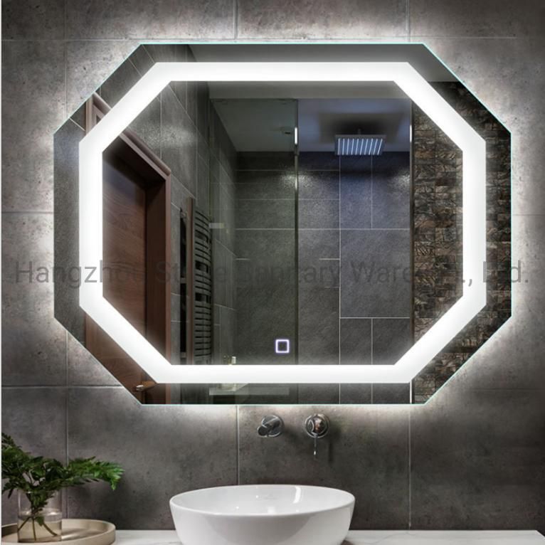 LED Bathroom Mirror Illuminated with Defogger and Dimming