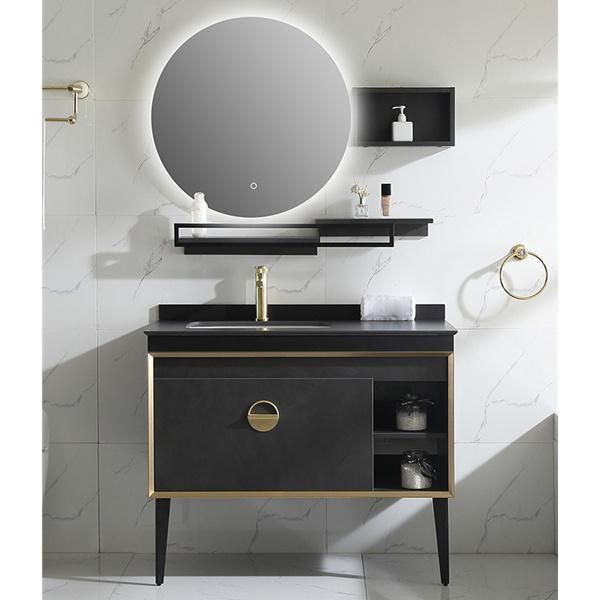 Modern Light Luxury Rock Board Smart Mirror Bathroomvanity Combination Toilet Wash Basin Bathroom Cabinet Wall Mounted