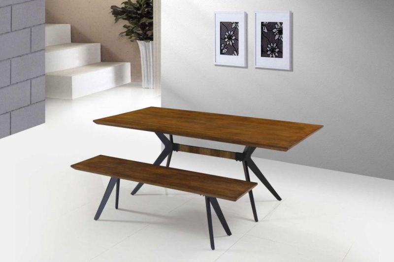 High Quality Modern Dining Coffee Wood Marble Table for Home Hotel Office Restaurant with Steel Leg