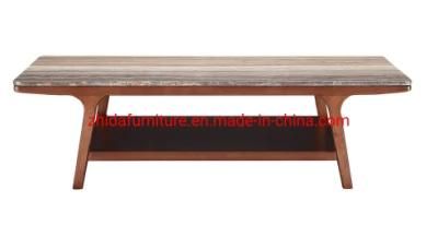 Marble Table Top Rectangular Coffee Table for Hotel Office