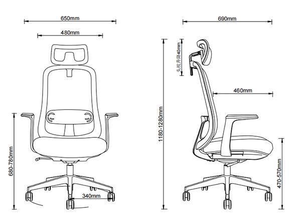 Modern and fashion Portable Laptop Table Desk Director Staff Project Office Seating Mesh Chairs Wholesales Workstation Furniture