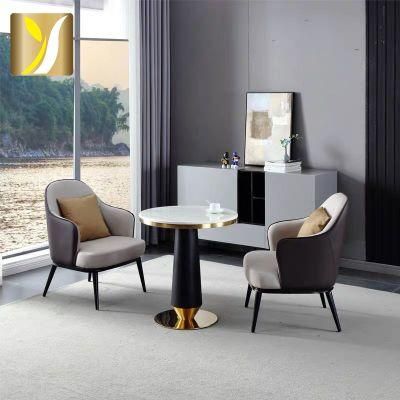 Modern Simple High Quality Metal Marble Dining Table for Home Hotel