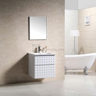 White Wall Hung Modern PVC Bathroom Furniture by 60cm
