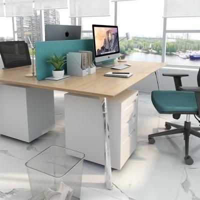 Modern White Color Office Furniture Workstation Desk for 2 Person