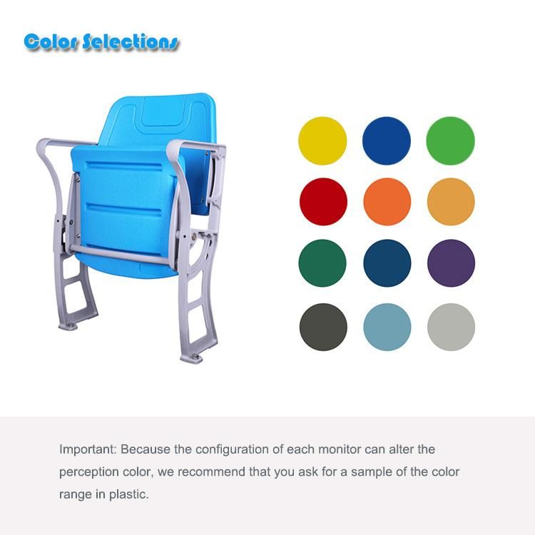 HDPE Foldable Stadium Chair VIP Stadium Seats with Advertisement Plate