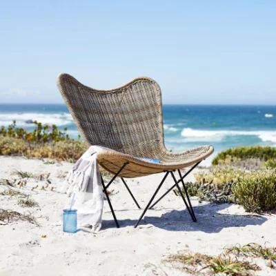 Outdoor Garden Furniture Zero Gravity Wicker Cane Rattan Beach Chairs
