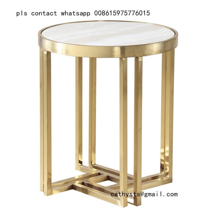 Metal Side Table Bases Gold Stainless Steel for Restaurants