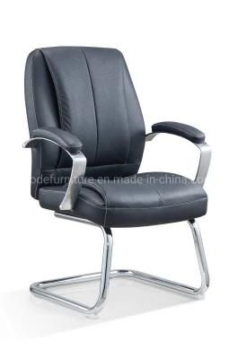 Zode Office Furniture Full Leather Sled Base Comfortable Chair for Office Guest