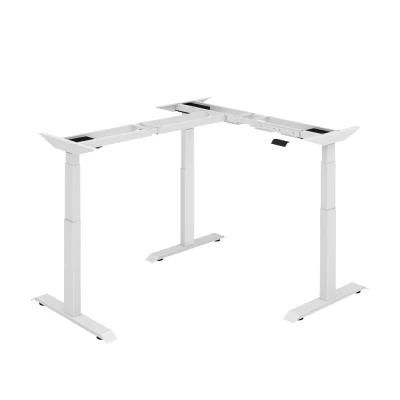 3 Legs Electric Height Adjustable Corner Standing Desk Frame Standing Work Desk Table