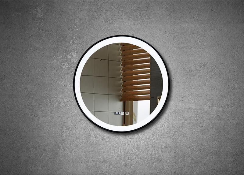 LED Bathroom Mirror Round Wall Mounted Illuminated with Defogger and Dimming