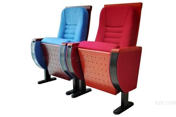 New Design High Density Sponge Ergonomic Fashion Indoor Furniture Comfortable Cinema Solid Wood Armrest Steel Chair