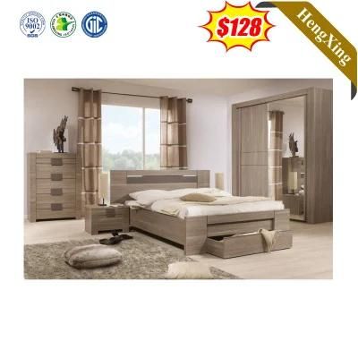 Hot Sale Durable Modern Wooden Hotel Home Bedroom Furniture Sofa Double King Bed