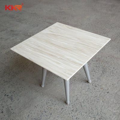 Solid Surface Artificial Marble Stone Restaurant Low Table Dining Table