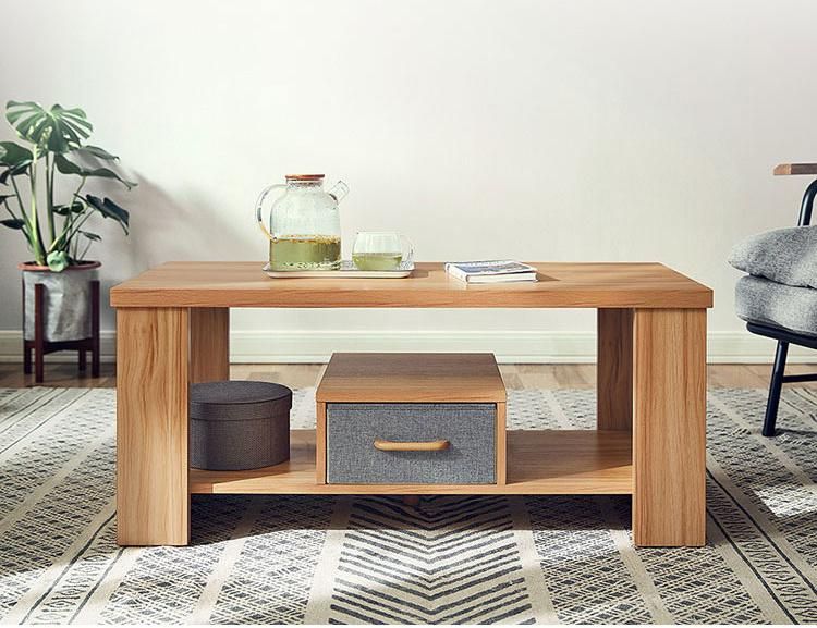 Factory Price Wooden Modern Tea Table Living Room Center Table Coffee Table